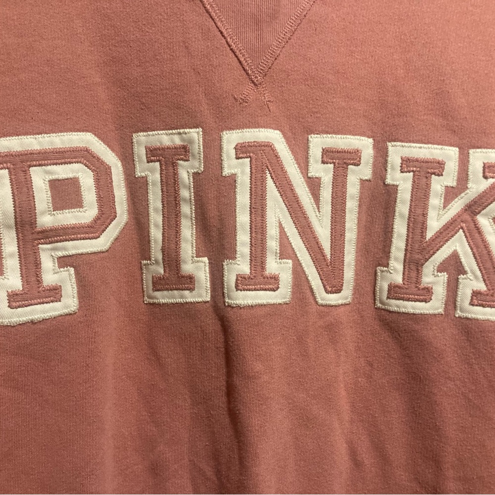 Victoria's Secret Pink Crew Neck Sweater Soft Cotton Blend - Picture 3 of 4